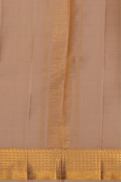 Image of Kanchi Silk Cream Dhoti With Kanduva (8 X 4) 3 Pcs Set