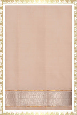 Image of Arani Silk Beige Dhoti With Kanduva (8 X 4)