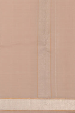 Image of Arani Silk Beige Dhoti With Kanduva (8 X 4)