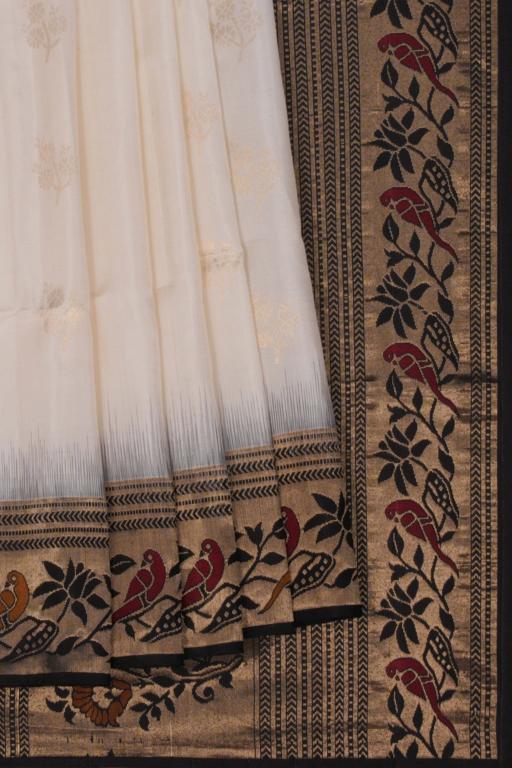 South Silk Off-White Saree