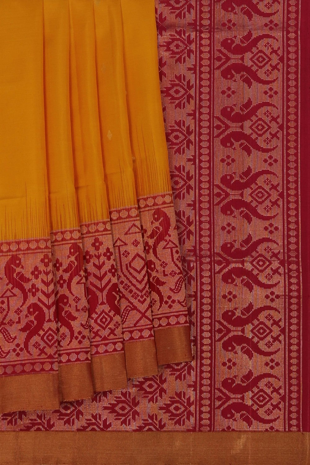 South Silk Mustard Saree