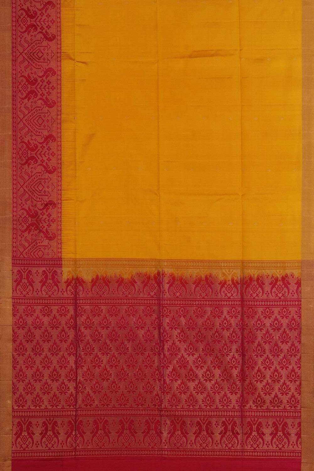 South Silk Mustard Saree