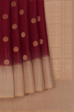 Image of South Silk Maroon Saree