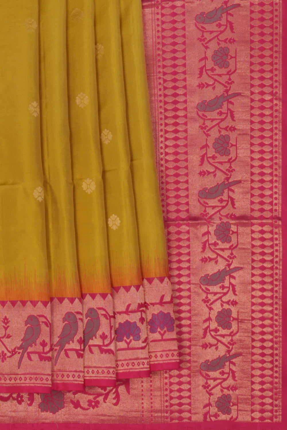 South Silk Green Saree