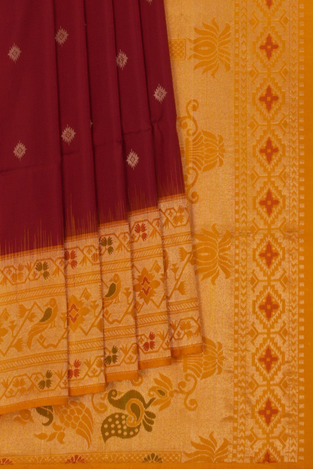 South Silk Maroon Saree
