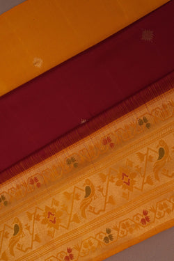 Image of South Silk Maroon Saree