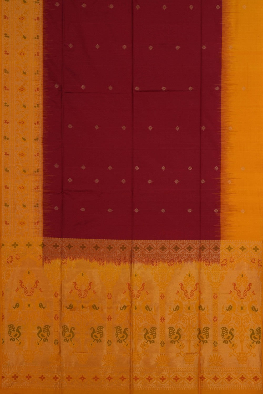 South Silk Maroon Saree