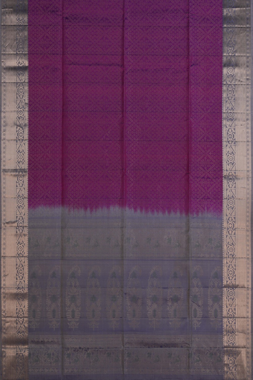 South Silk Purple Saree