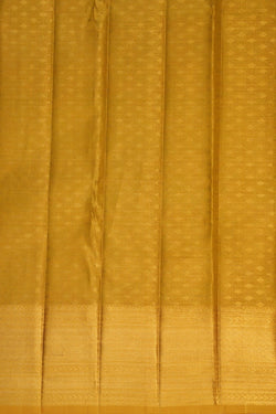 Image of Gold Tissue Meenakari Floral Kanchipuram Silk Saree
