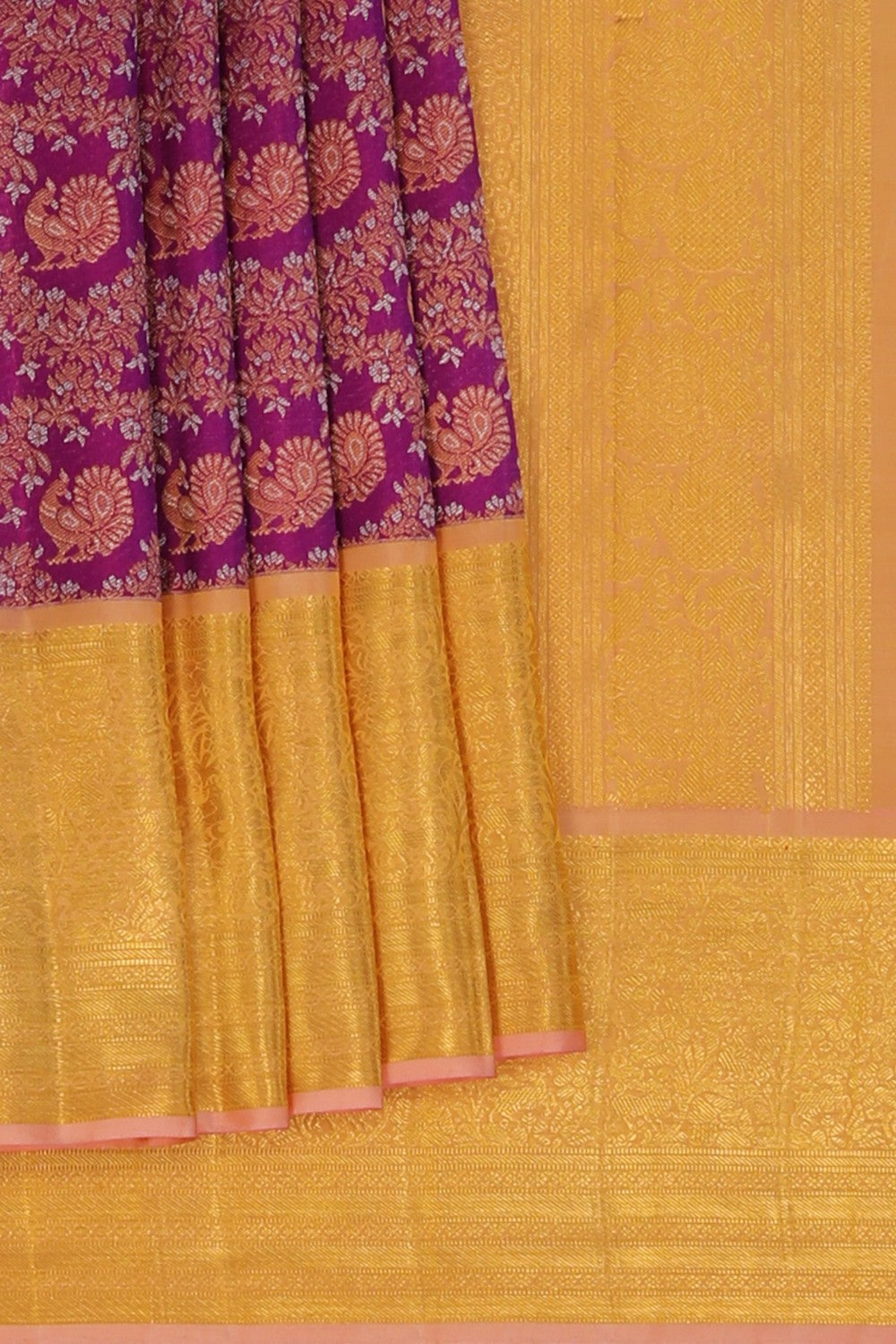 Image of Kanchipuram Silk Purple Saree