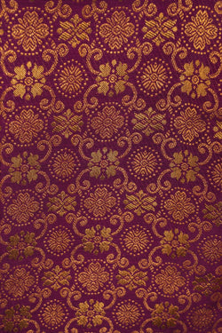 Image of Purple Brocade Kanchipattu Saree