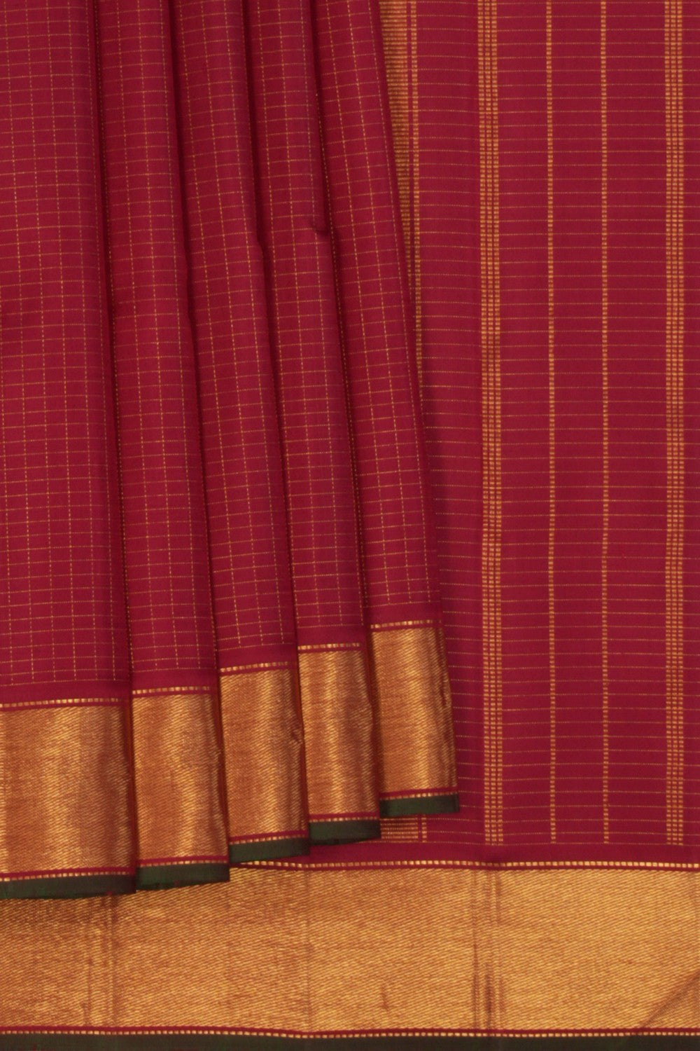 Image of Red Kattam Arani Silk Saree