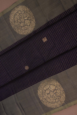 Image of Violet Kattam Arani Silk Saree