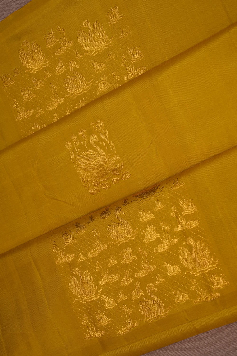 Image of Yellow Arani Silk Saree