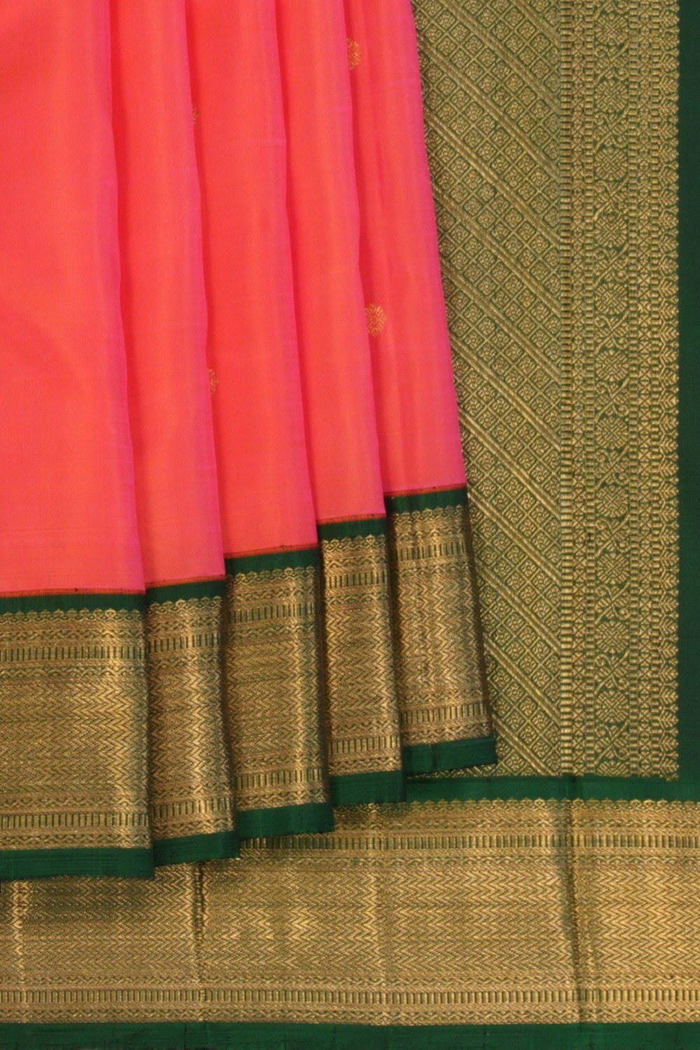 Image of Kanchipuram Silk Fuchsia Pink Saree