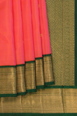 Image of Kanchipuram Silk Fuchsia Pink Saree