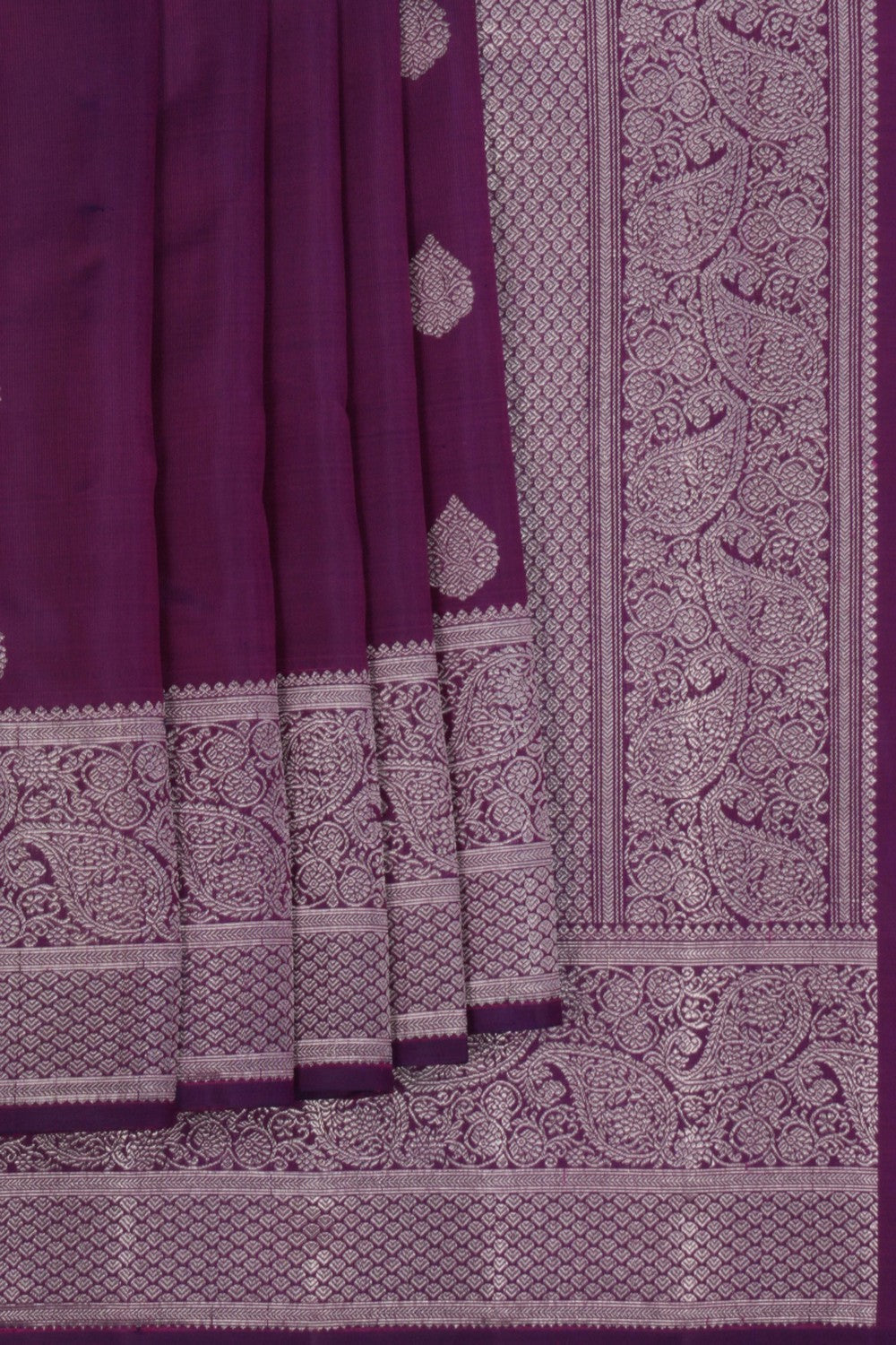 Image of A Regal Purple Kanchipuram Silk Saree
