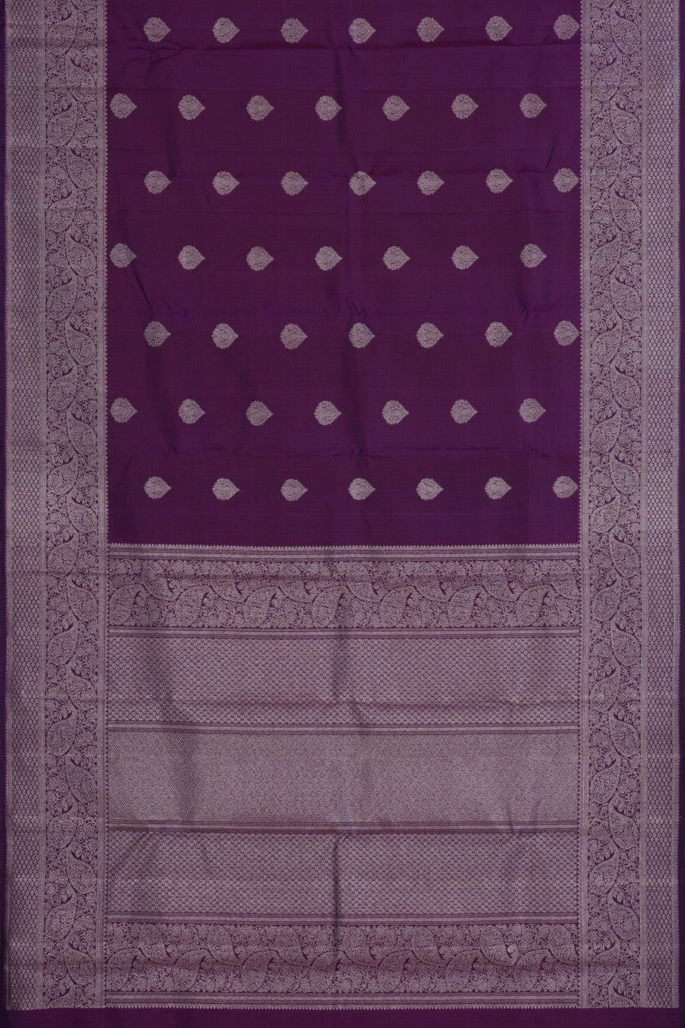 A Regal Purple Kanchipuram Silk Saree
