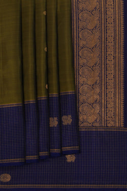 Image of Green Arani Silk Saree