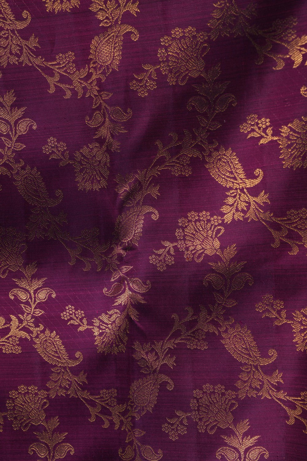 A Regal Purple Kanchipuram Silk Saree