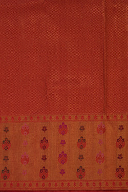 Image of Turquoise Green Floral Kanchipuram Silk Saree
