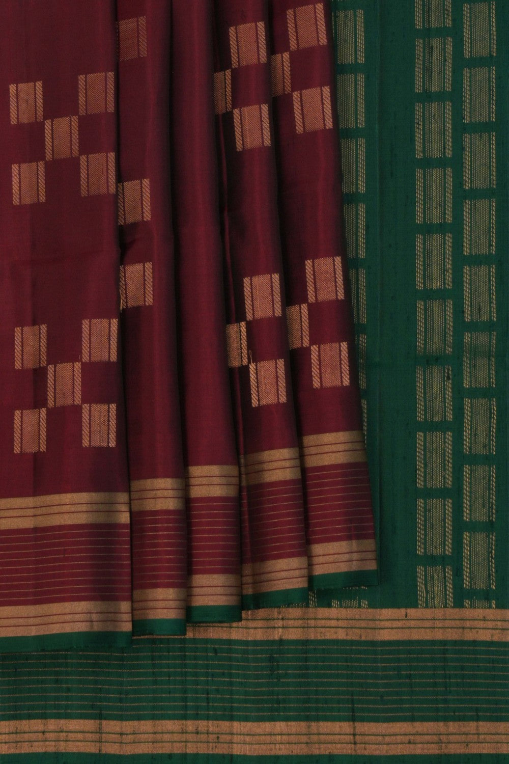 South Silk Maroon Saree