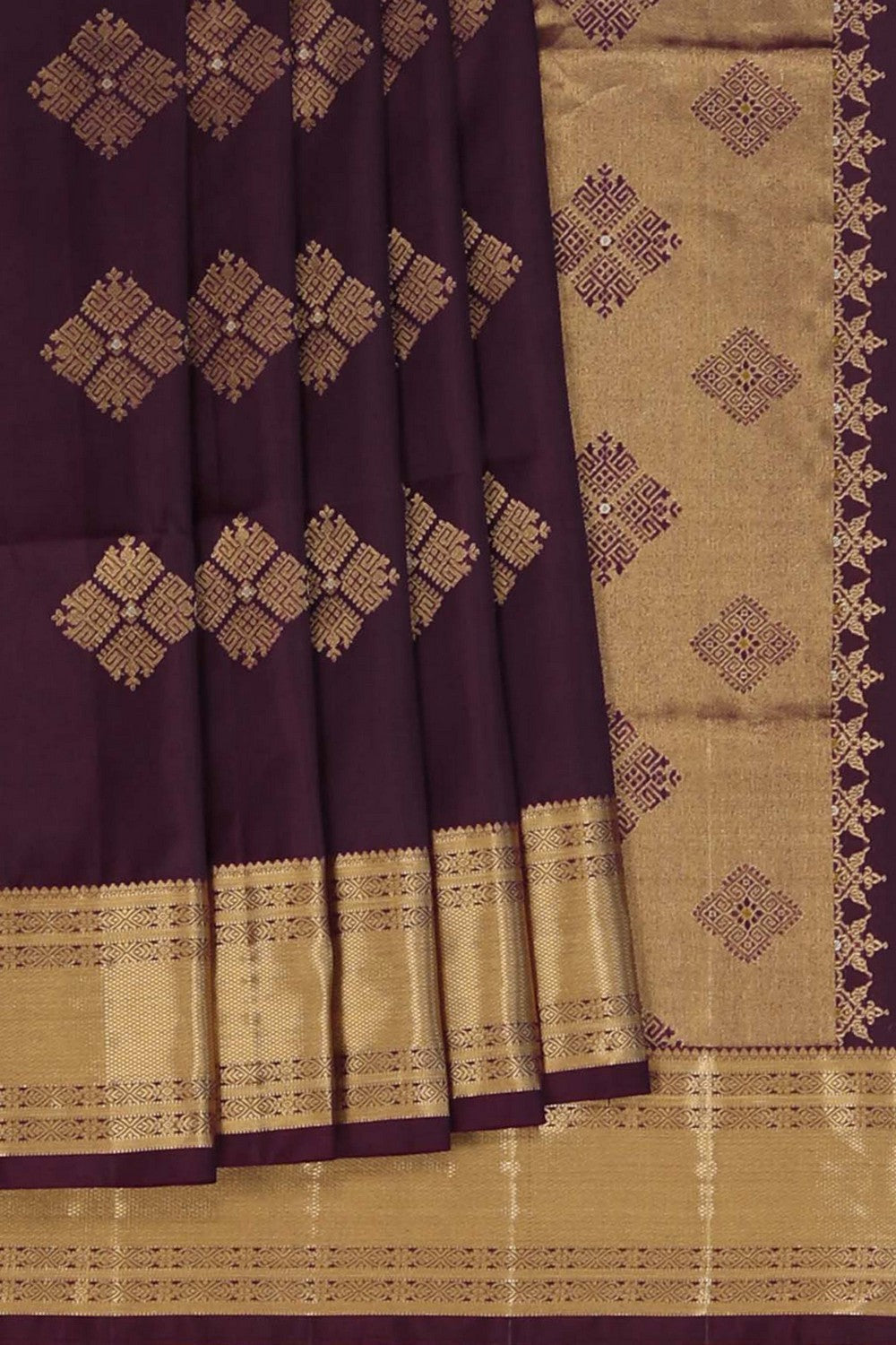 South Silk Violet Saree
