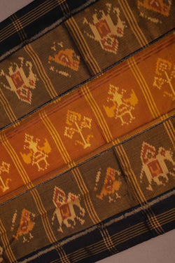 Image of Rajkot Silk Honey Mustard Saree