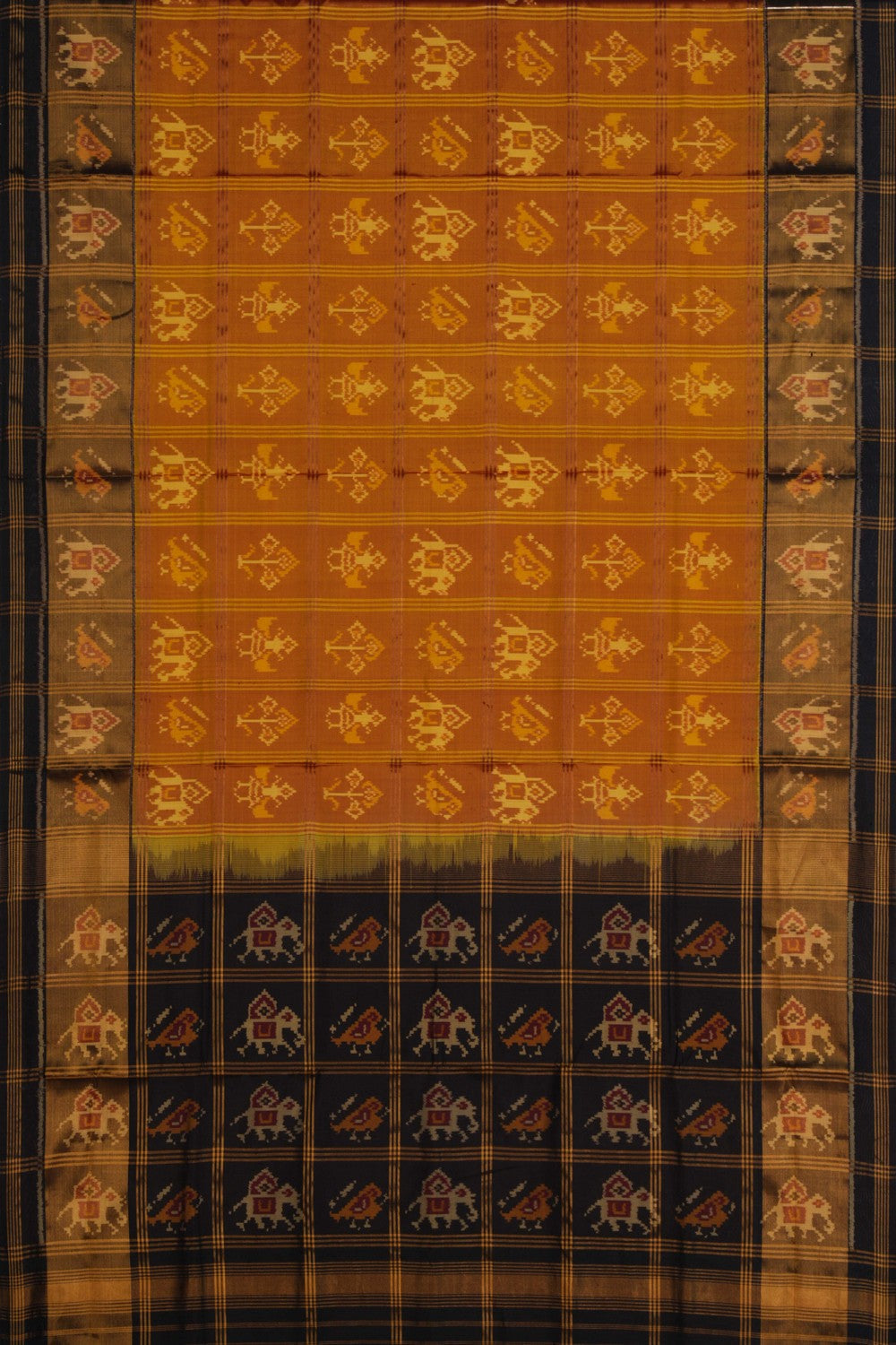 Rajkot Silk Honey Mustard Saree