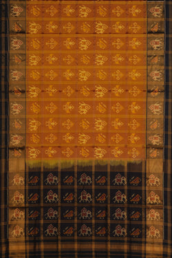 Image of Rajkot Silk Honey Mustard Saree