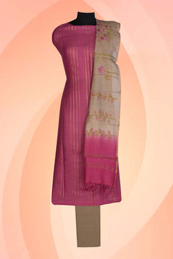 Image of Unstitched Suit Set Tussar Fabric (3 Pcs Set)