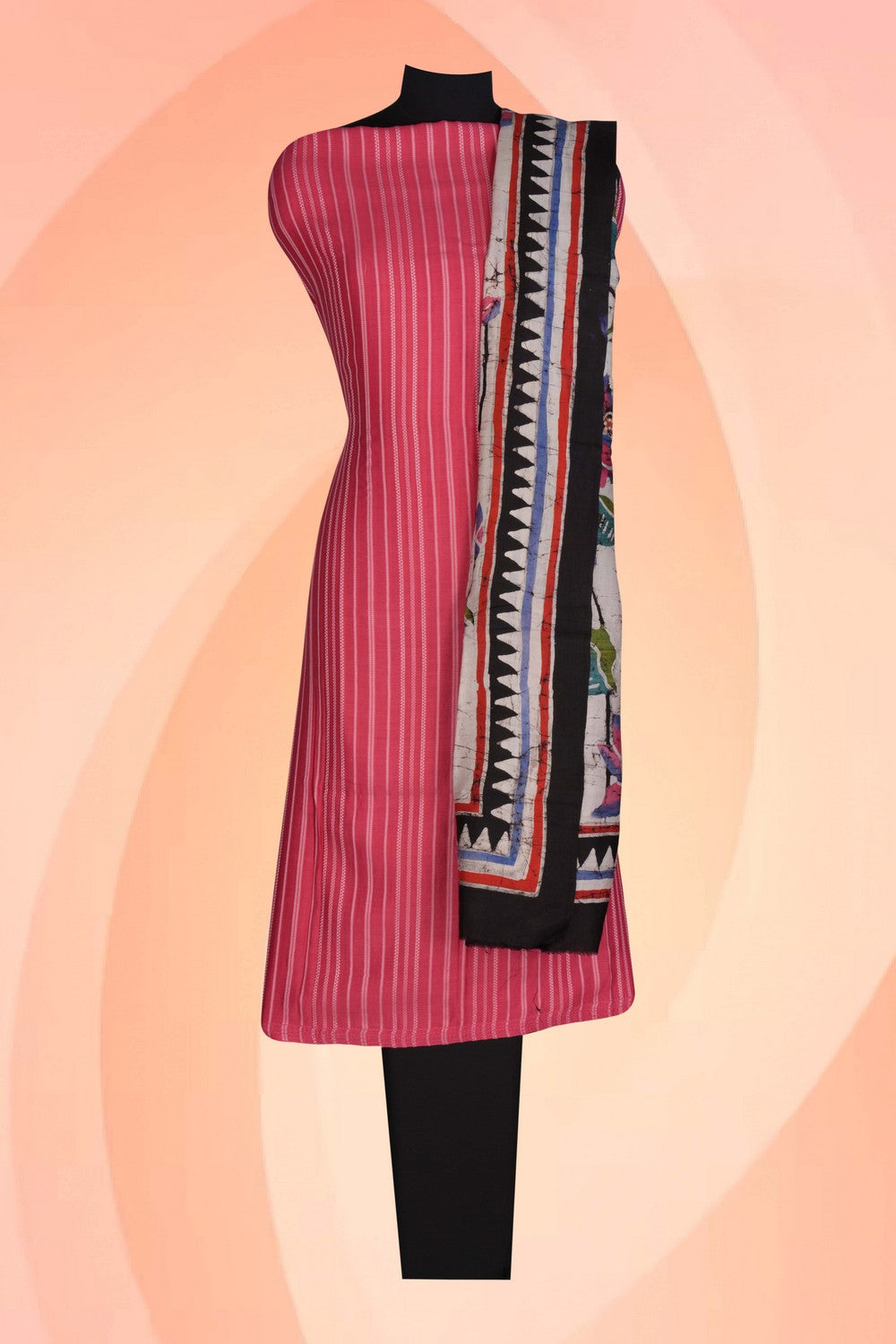 Image of Unstitched Suit Set Tussar Fabric (3 Pcs Set)