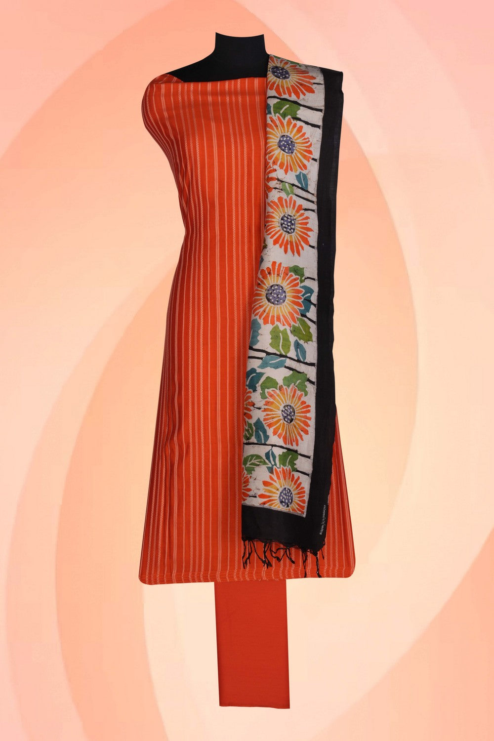 Image of Unstitched Suit Set Tussar Fabric (3 Pcs Set)