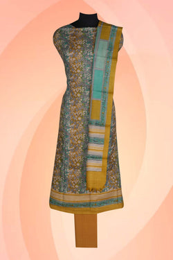 Image of Unstitched Suit Set Tussar Fabric (3 Pcs Set)
