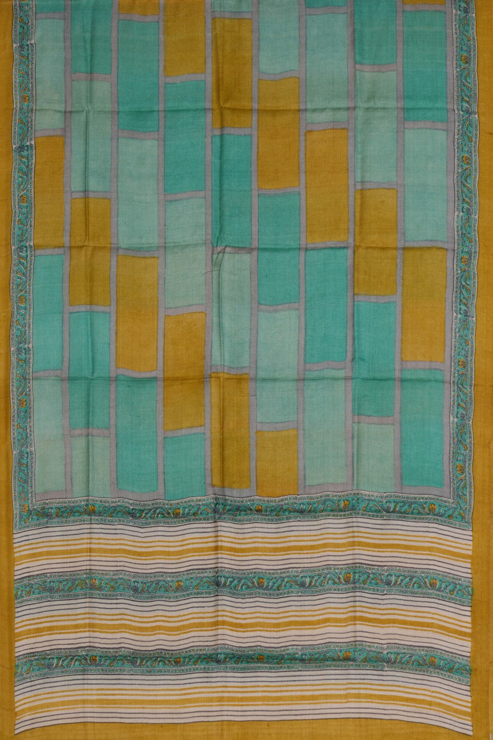 Unstitched Suit Set Tussar Fabric (3 Pcs Set)