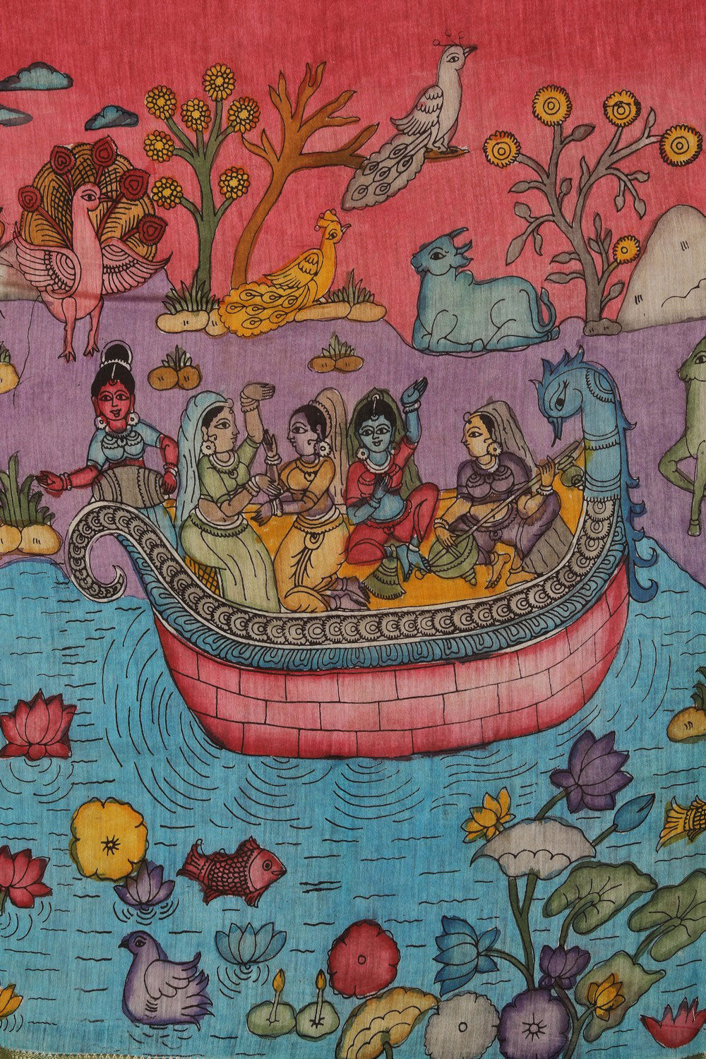 Image of Kalamkari Painting Saree