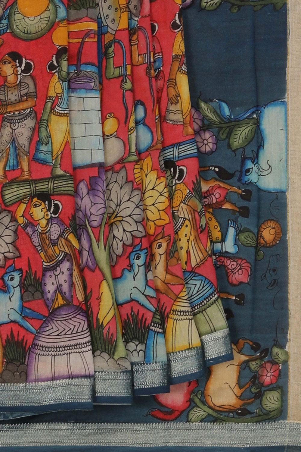 Image of Kalamkari Painting Saree