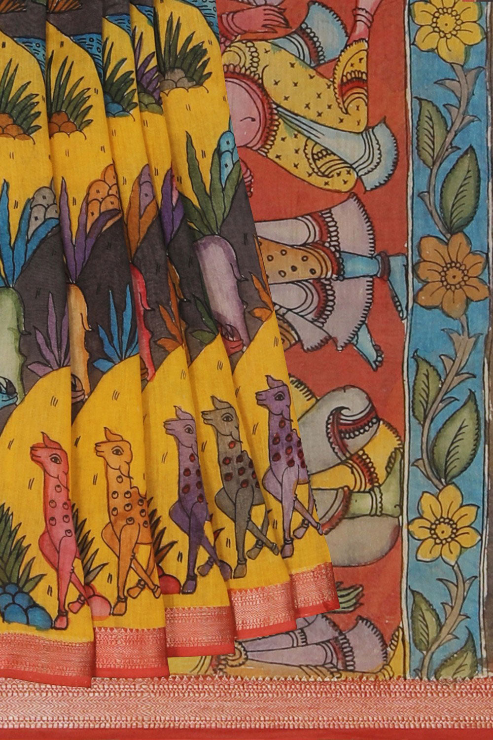 Image of Kalamkari Painting Saree