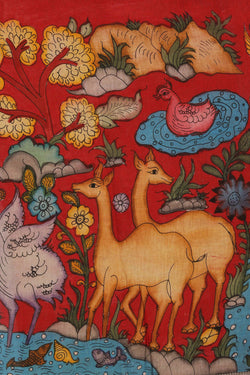 Image of Kalamkari Painting Saree