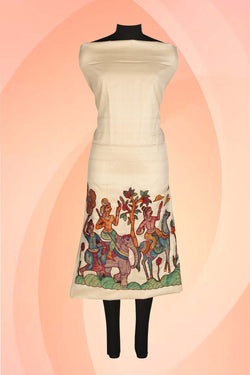 Image of Top Unstitched Tussar Fabric