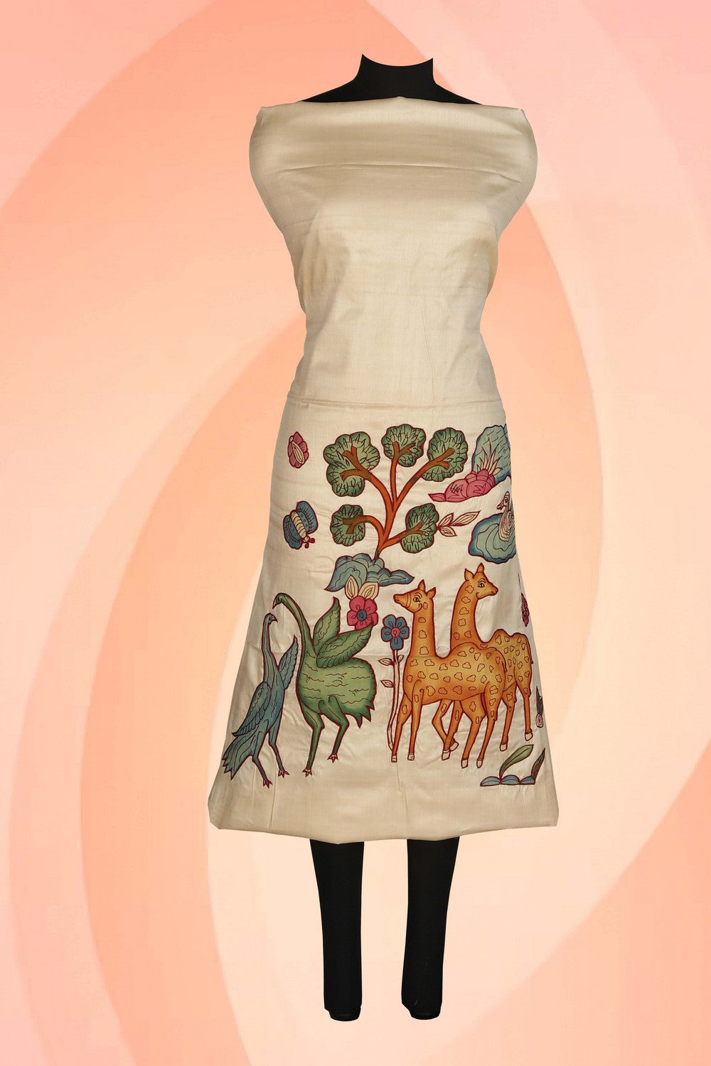 Image of Top Unstitched Tussar Fabric