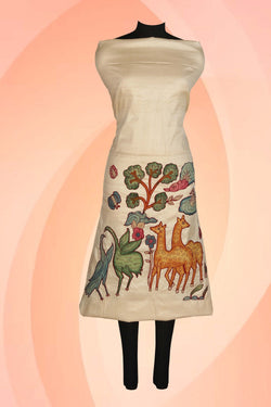 Image of Top Unstitched Tussar Fabric