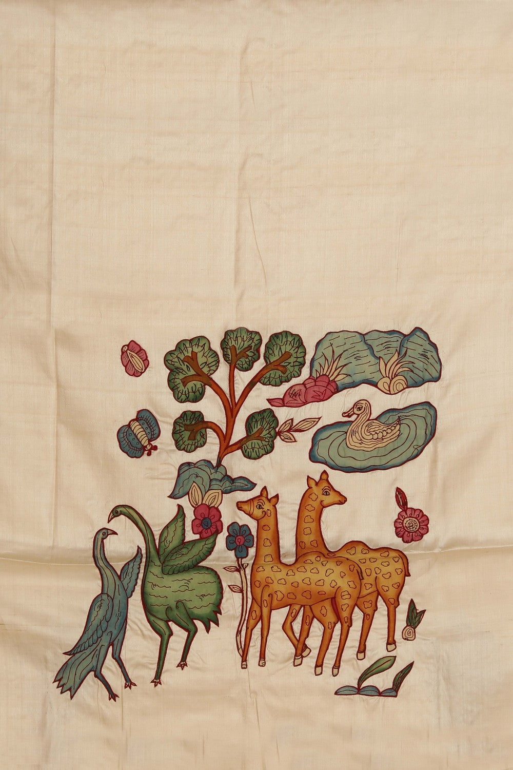 Image of Top Unstitched Tussar Fabric