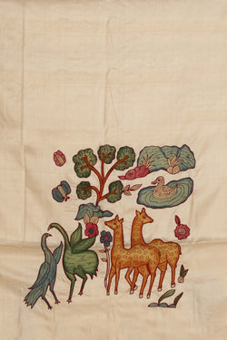 Image of Top Unstitched Tussar Fabric