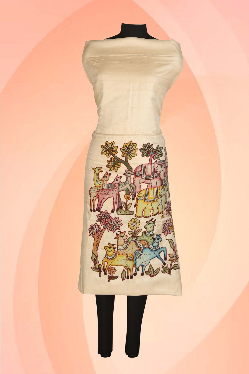 Top Unstitched Tussar Fabric