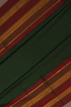 Image of Narayanpet Pure Silk Green Saree