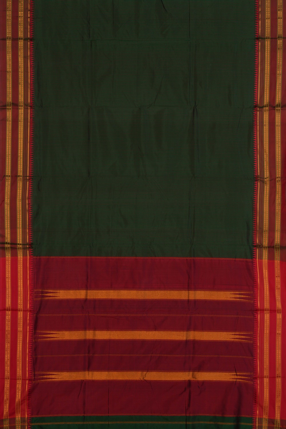 Narayanpet Pure Silk Green Saree