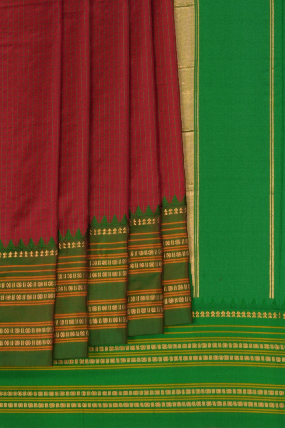 Narayanpet Pure Silk Maroon Saree