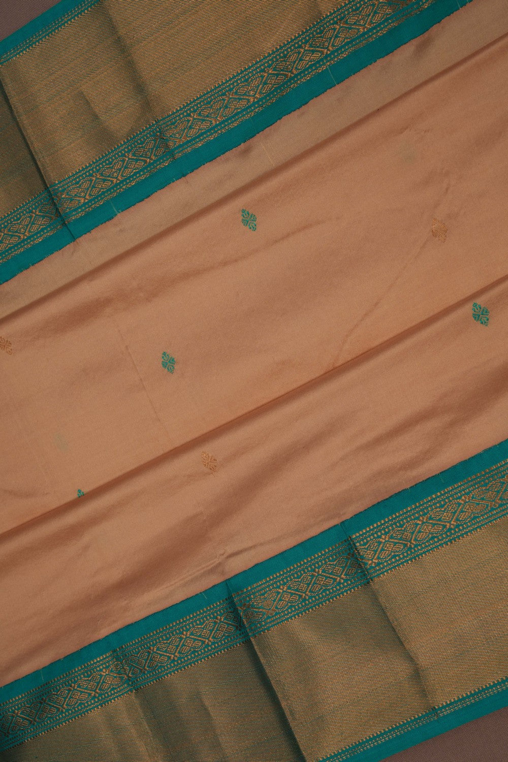 Image of Narayanpet Pure Silk Beige Saree