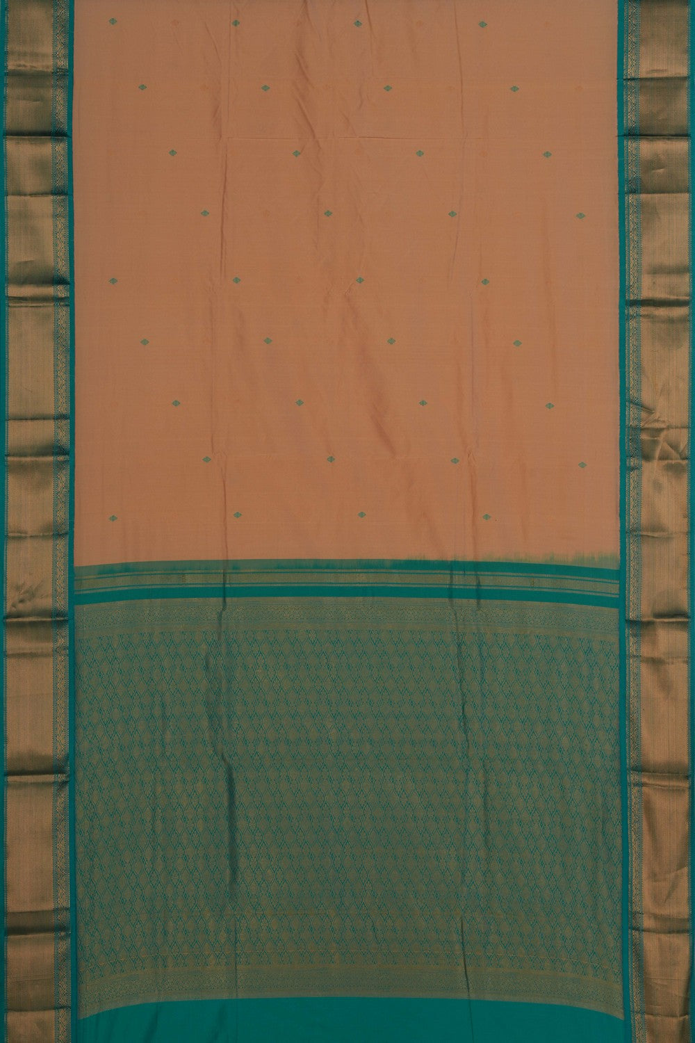 Image of Narayanpet Pure Silk Beige Saree